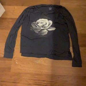 Dark grey long sleeve top